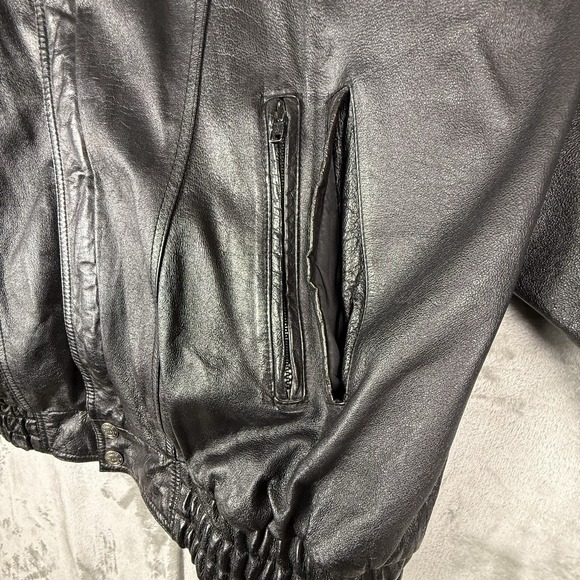 Wilsons Leather Experts Men's XLT Thinsulate 3M Heavy Zip Jacket Black‎ VTG - Picture 4 of 15